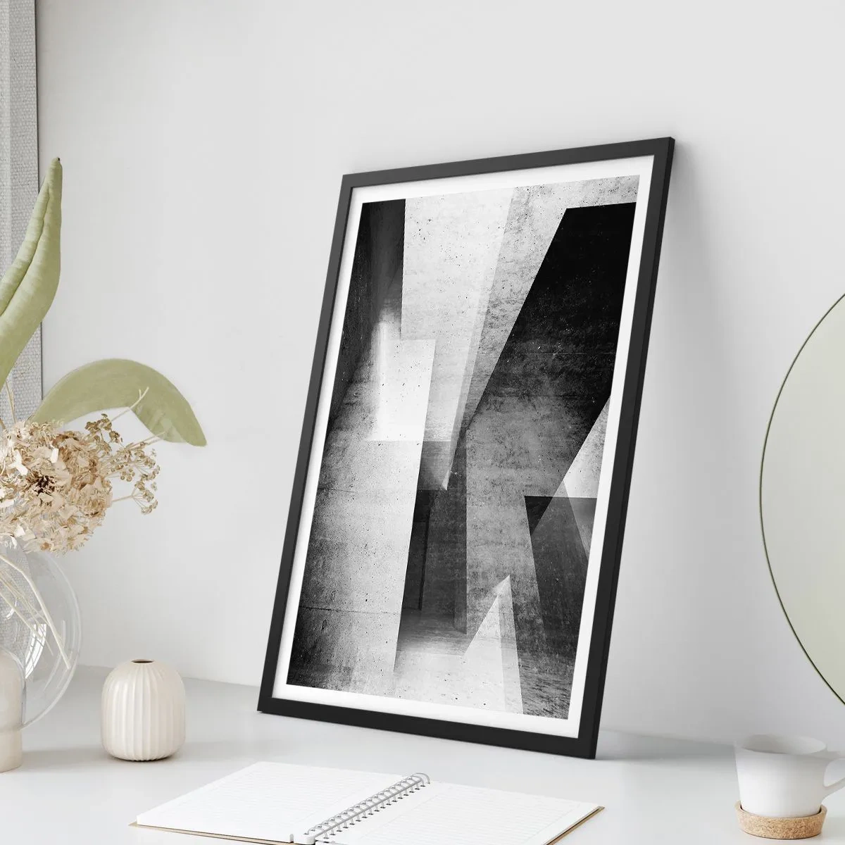 Poster in black frame - Structure of Space - 30x40 cm