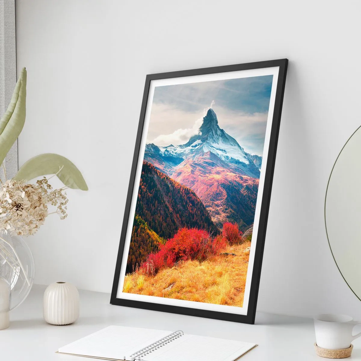 Poster in black frame - Alpine Autumn - 30x40 cm