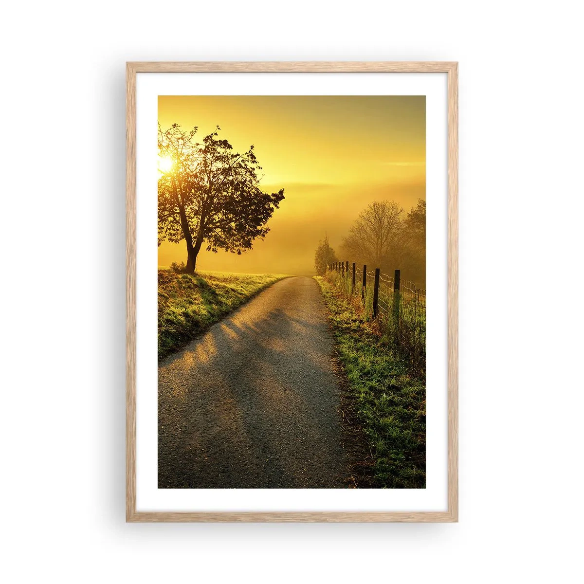 Poster in light oak frame - Honey Afternoon - 50x70 cm