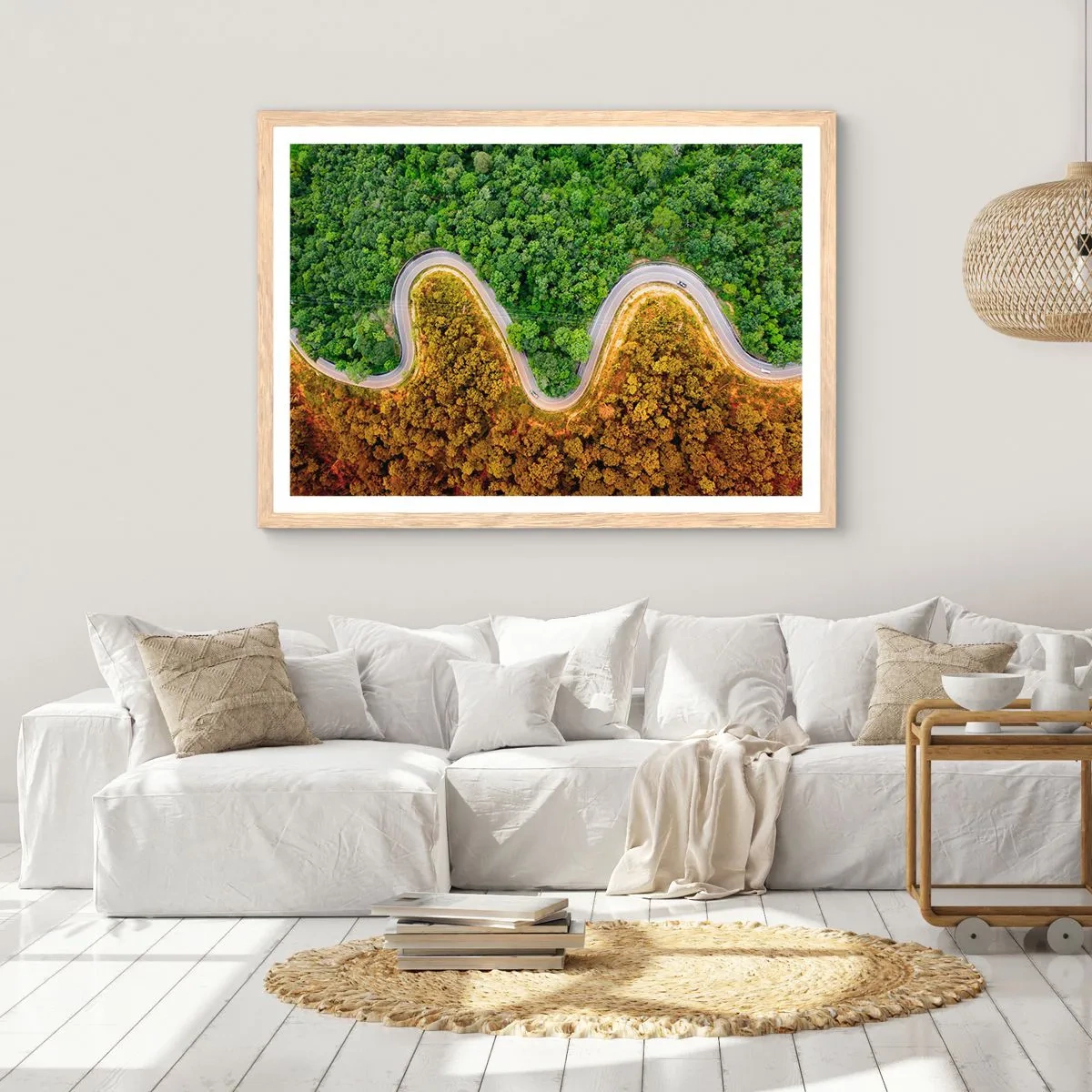 Poster in light oak frame - Borders and Breakthroughs - 50x40 cm