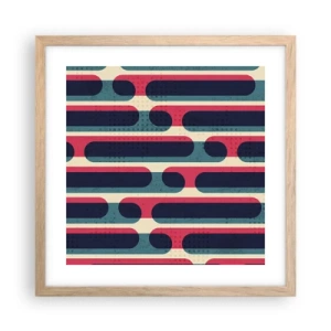 Poster in light oak frame - Inwards and Forwards - 40x40 cm