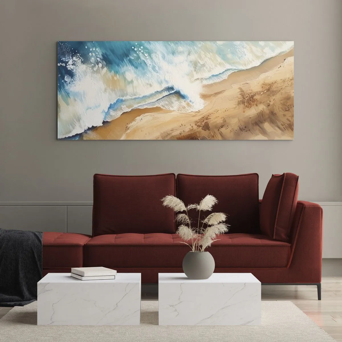 Glass picture - Returning Wave - 120x50 cm