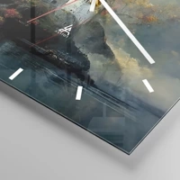 Clock face with lines