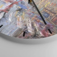 Clock face with lines