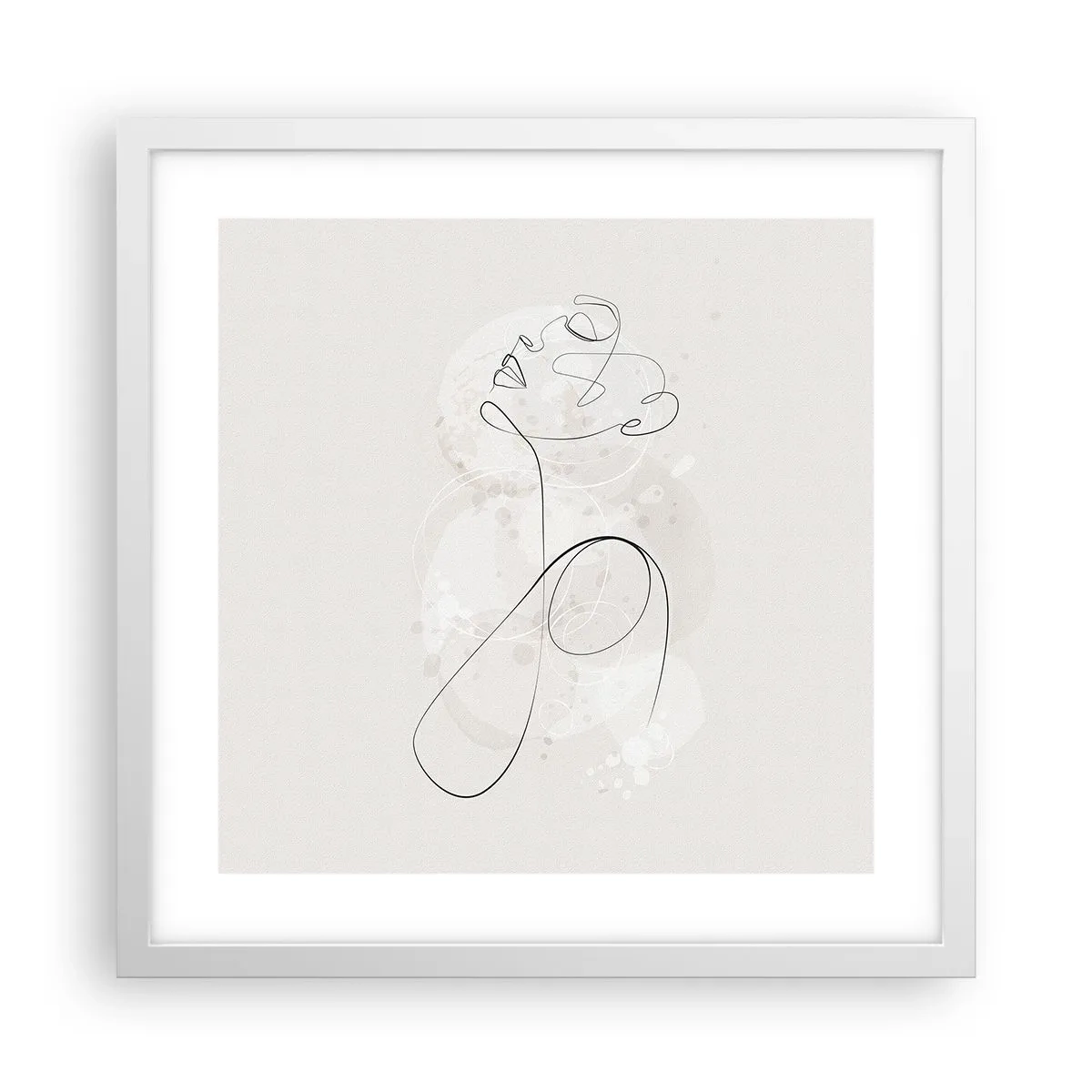 Poster in white frmae - Spiral of Beauty - 40x40 cm
