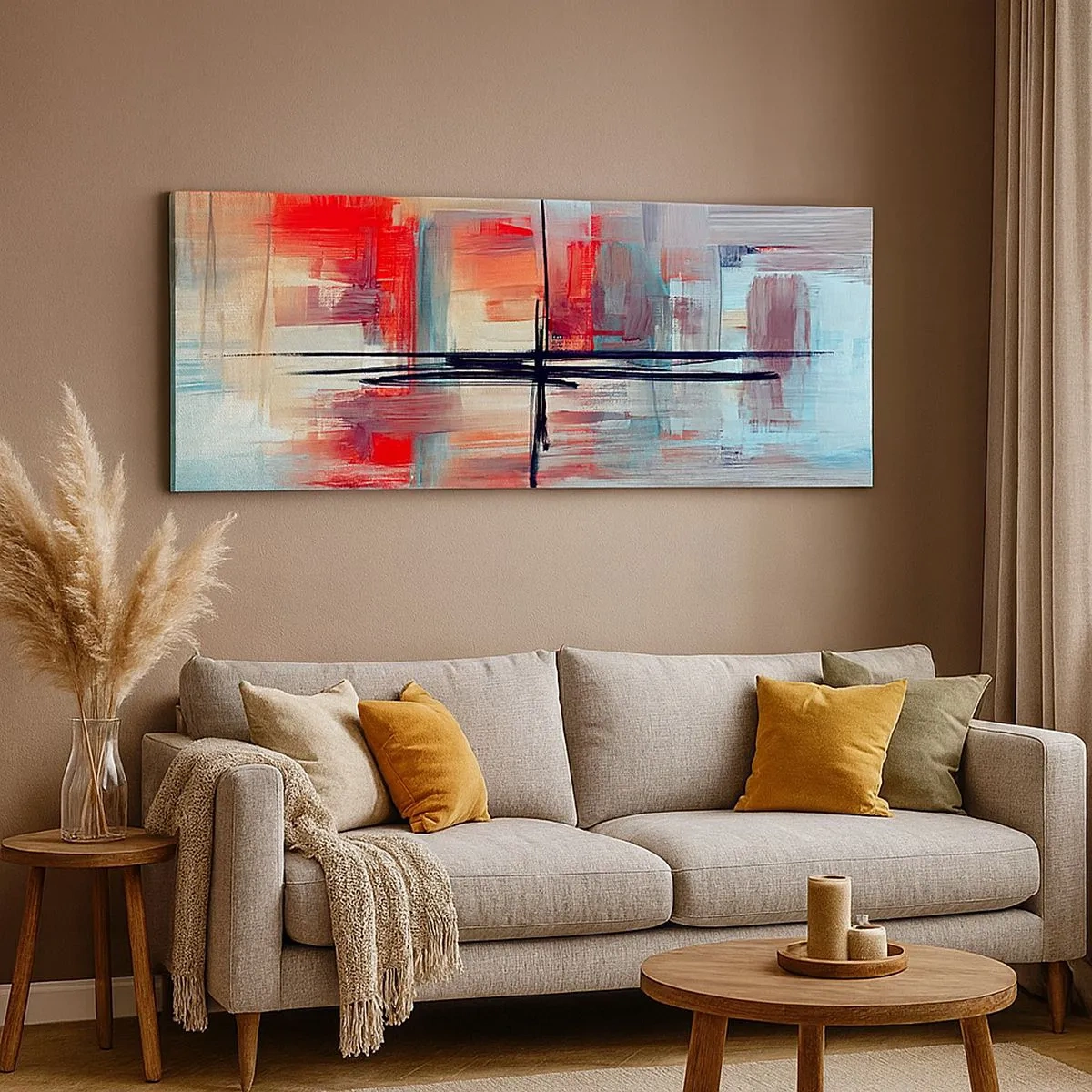 Canvas picture - Landscape in a foreign Dimension - 100x40 cm