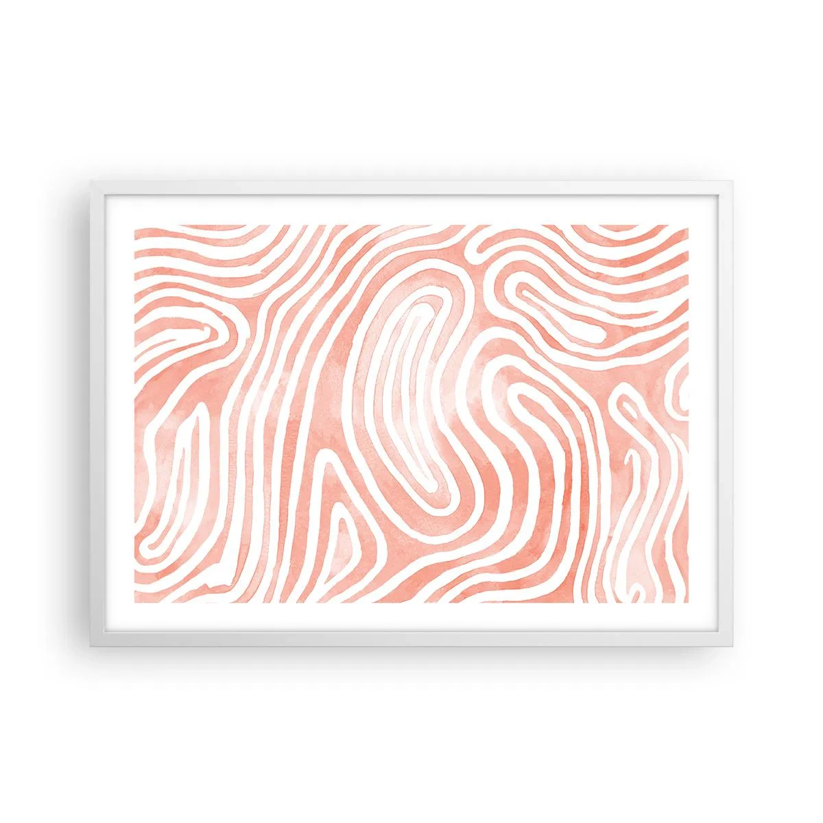 Poster in white frmae - In a Coral Maze - 70x50 cm