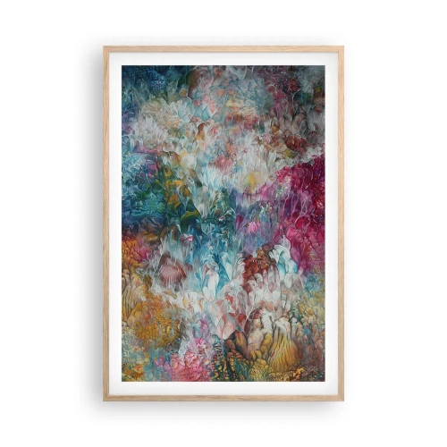 Poster in light oak frame - In Full Bloom - 61x91 cm