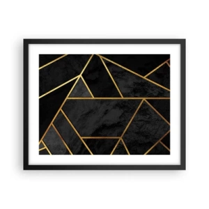 Poster in black frame - Darkness and Brighness - 50x40 cm
