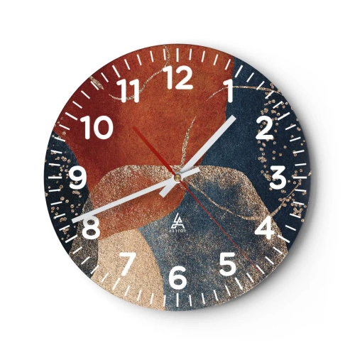 Wall clock - Clock on glass - Lightness of Being - 30x30 cm