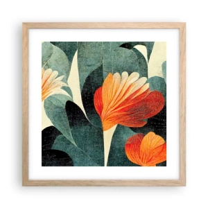 Poster in light oak frame - Heat of the Tropics, Coolness of the Ground - 40x40 cm