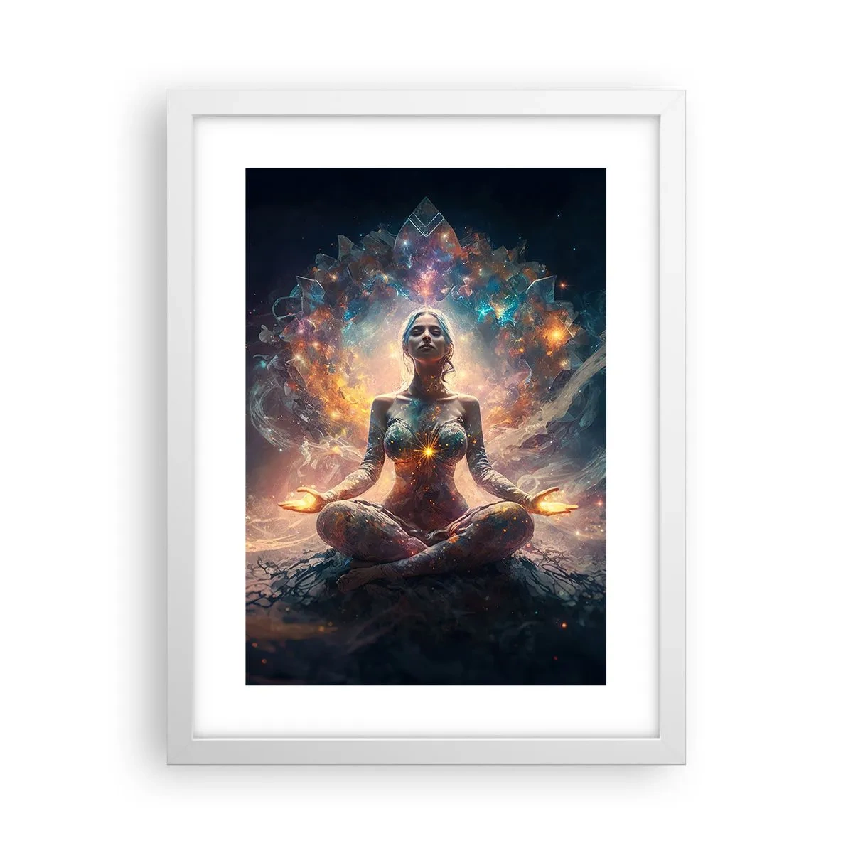 Poster in white frmae - Good Energy Flow - 30x40 cm