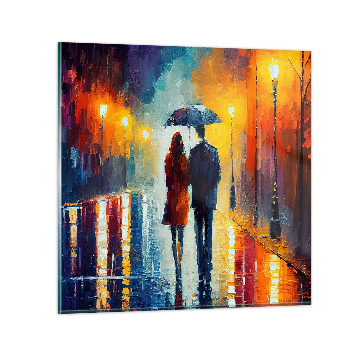 Glass picture - Together - Colourful Night - 70x70 cm