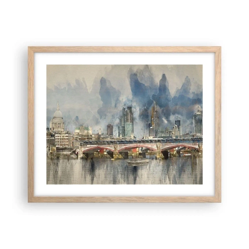 Poster in light oak frame - London in Its Beauty - 50x40 cm