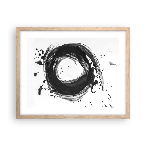 Poster in light oak frame - Whirl of Creation - 50x40 cm