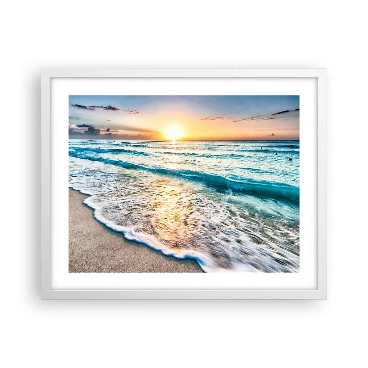 Poster in white frmae - Sunset View - 50x40 cm