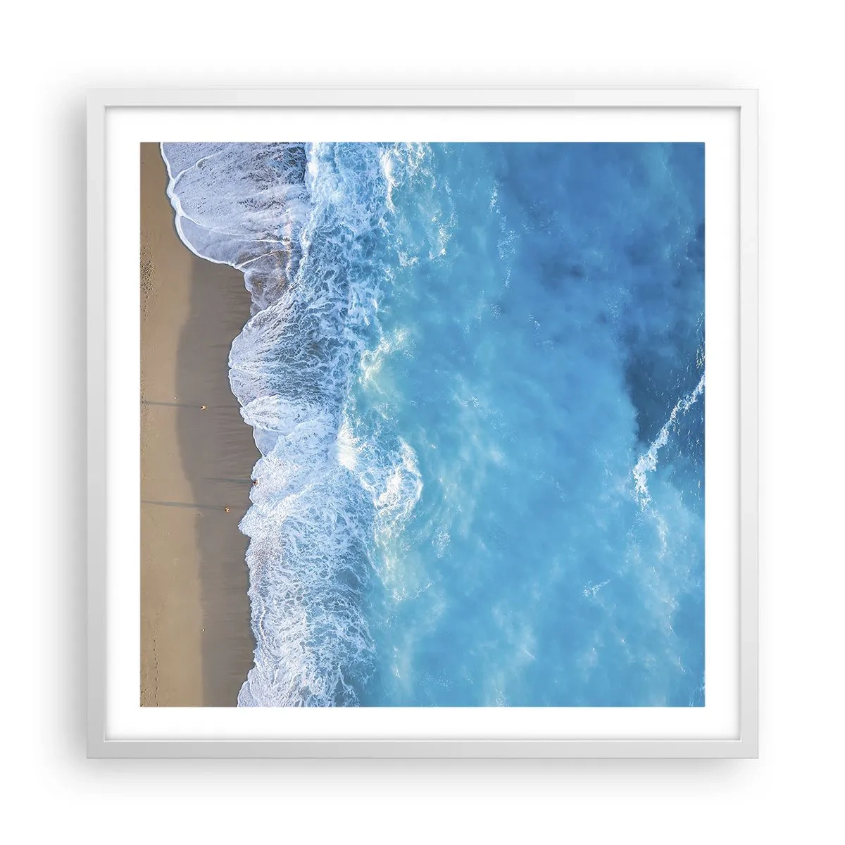 Poster in white frmae - Power of the Blue - 60x60 cm