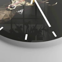 Clock face with lines