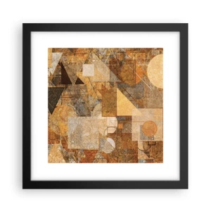 Poster in black frame - Cubist Study in Brown - 30x30 cm