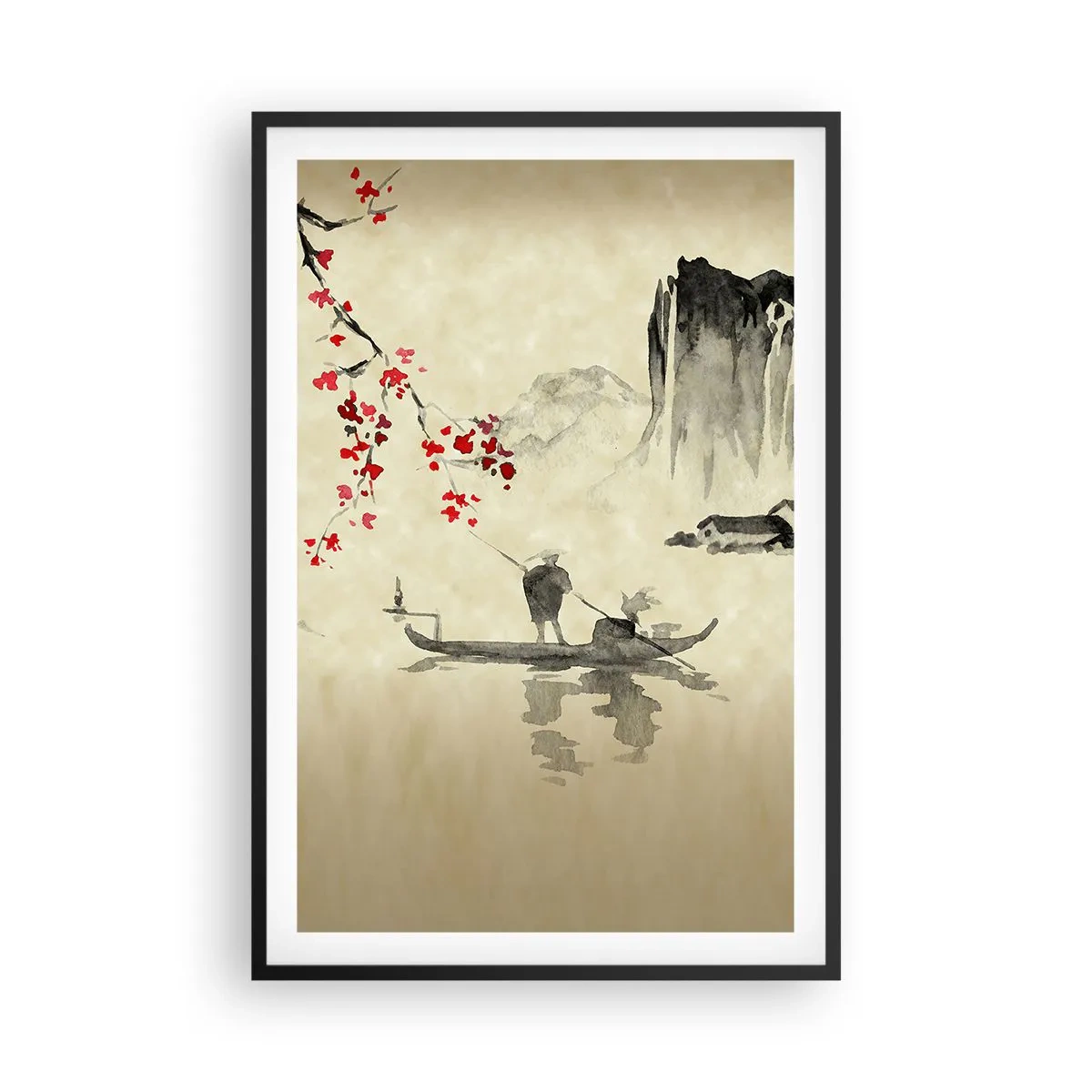 Poster in black frame - In Cherry Blossom Country - 61x91 cm