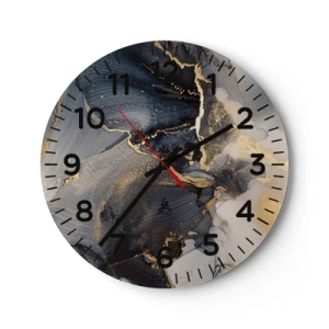 Wall clock - Clock on glass - Life of a Stone - 40x40 cm