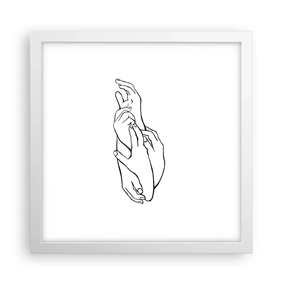 Poster in white frmae - Good Touch - 30x30 cm