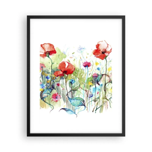 Poster in black frame - Meadow in May - 40x50 cm