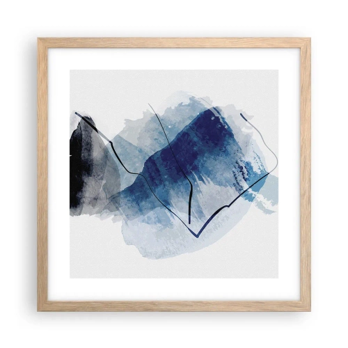Poster in light oak frame - Ice Mountain - 40x40 cm