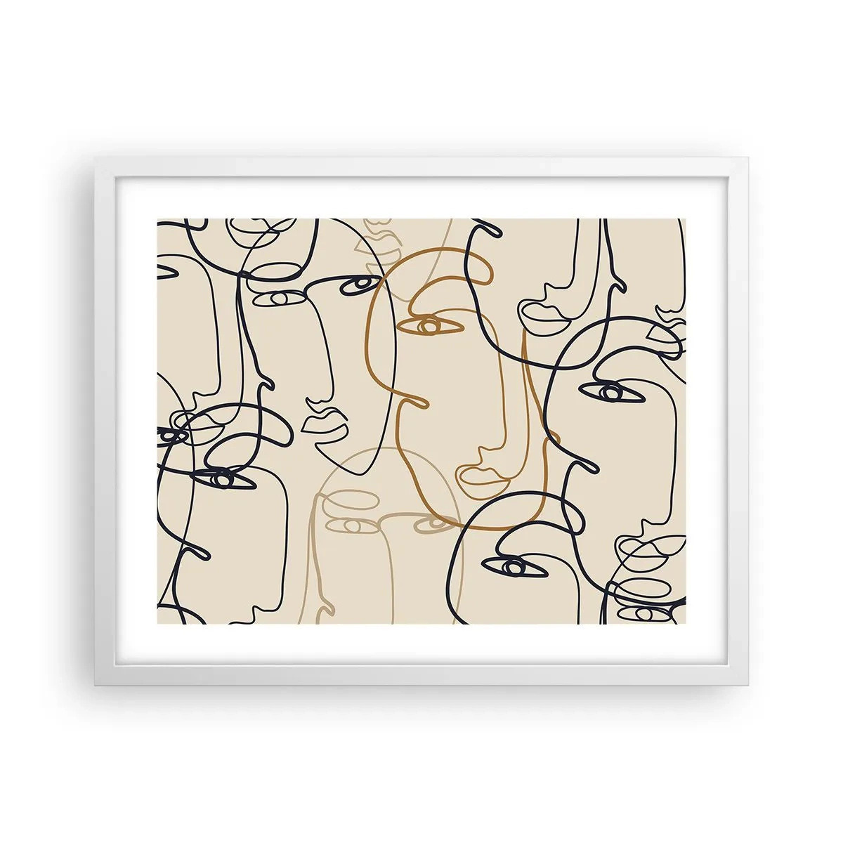 Poster in white frmae - Multiplied Portrait - 50x40 cm