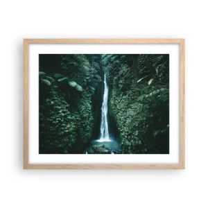 Poster in light oak frame - Tropical Spring - 50x40 cm