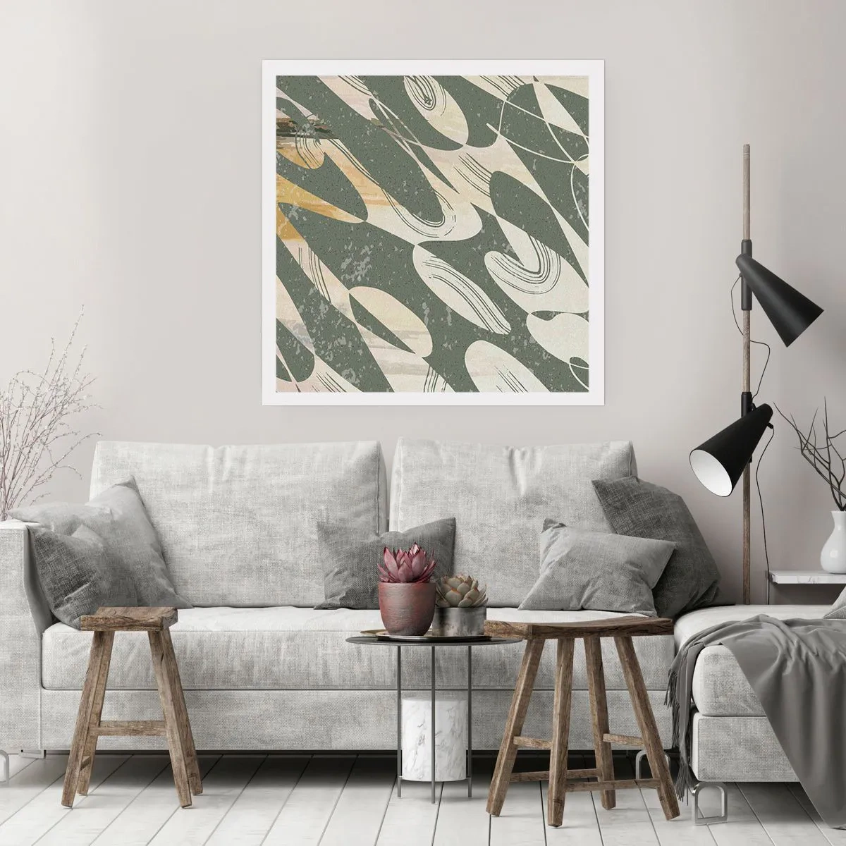 Poster - Rhytmic Abstract - 60x60 cm