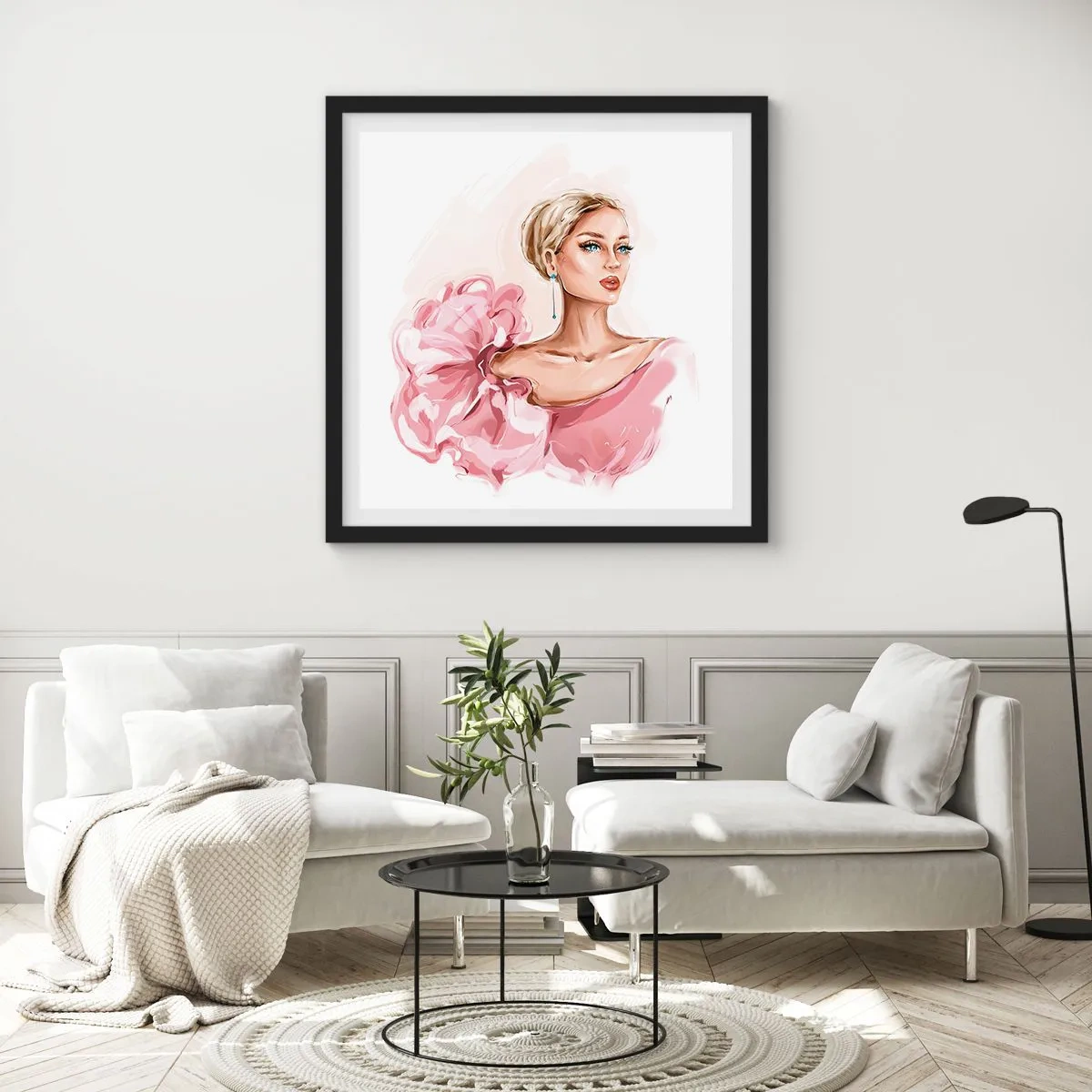 Poster in black frame - Like a Painitng - 30x30 cm
