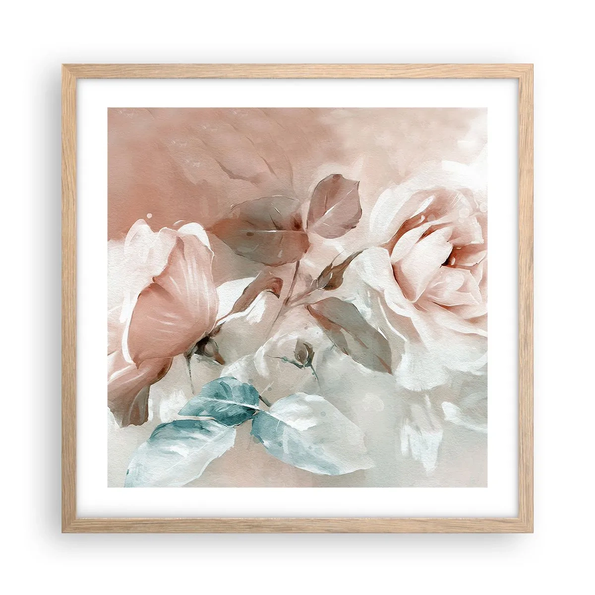 Poster in light oak frame - Spirit of Romaticism - 50x50 cm