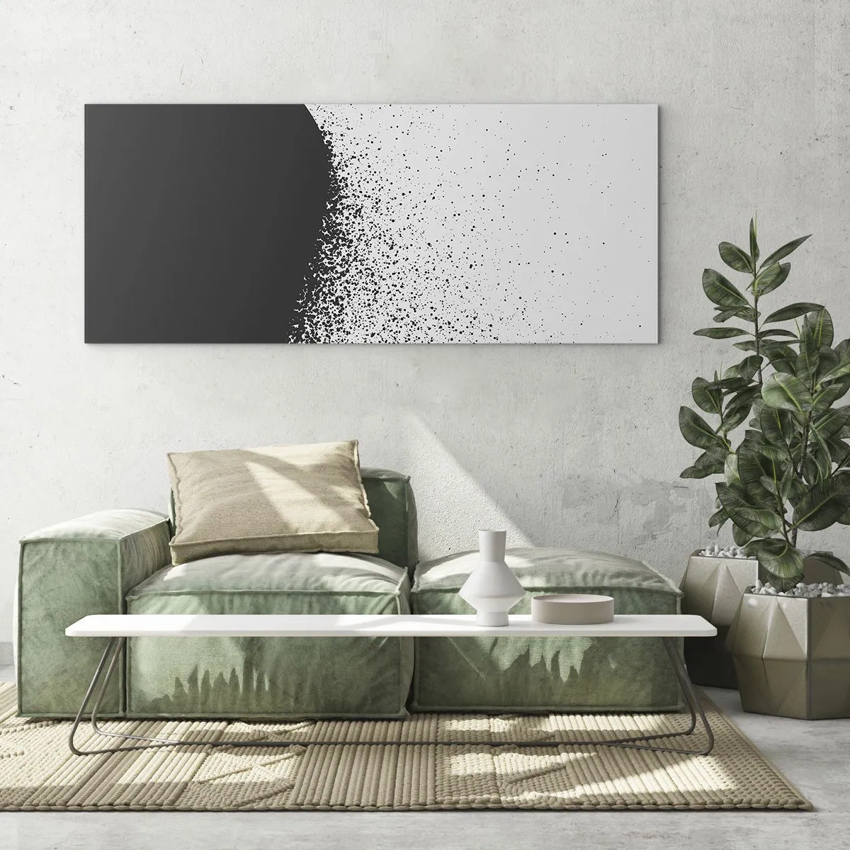 Glass picture - Movement of Particles - 100x40 cm