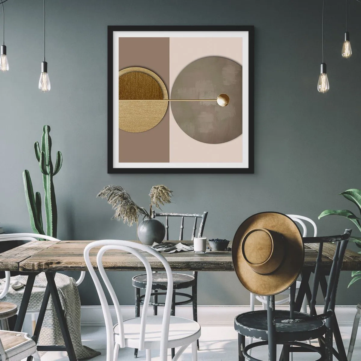 Poster in black frame - Perfect Balance - 50x50 cm