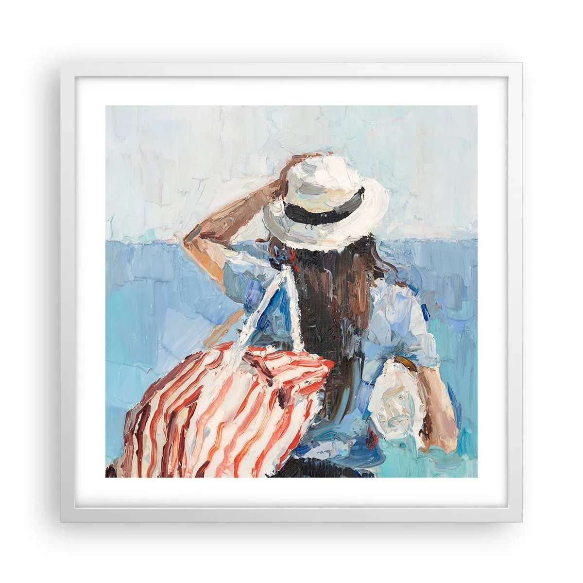 Poster in white frmae - Welcome to Holiday - 50x50 cm