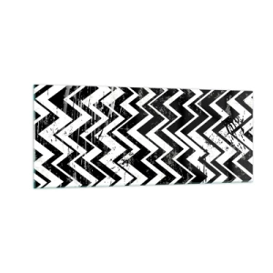 Glass picture - Zig-White Zag-Black - 100x40 cm