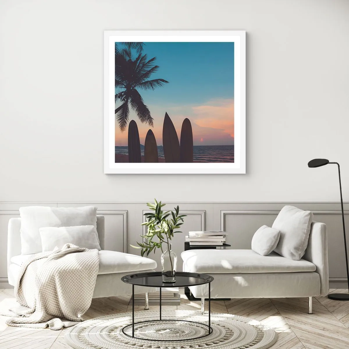 Poster in white frmae - Tomorrow Will Be Fun Too - 60x60 cm