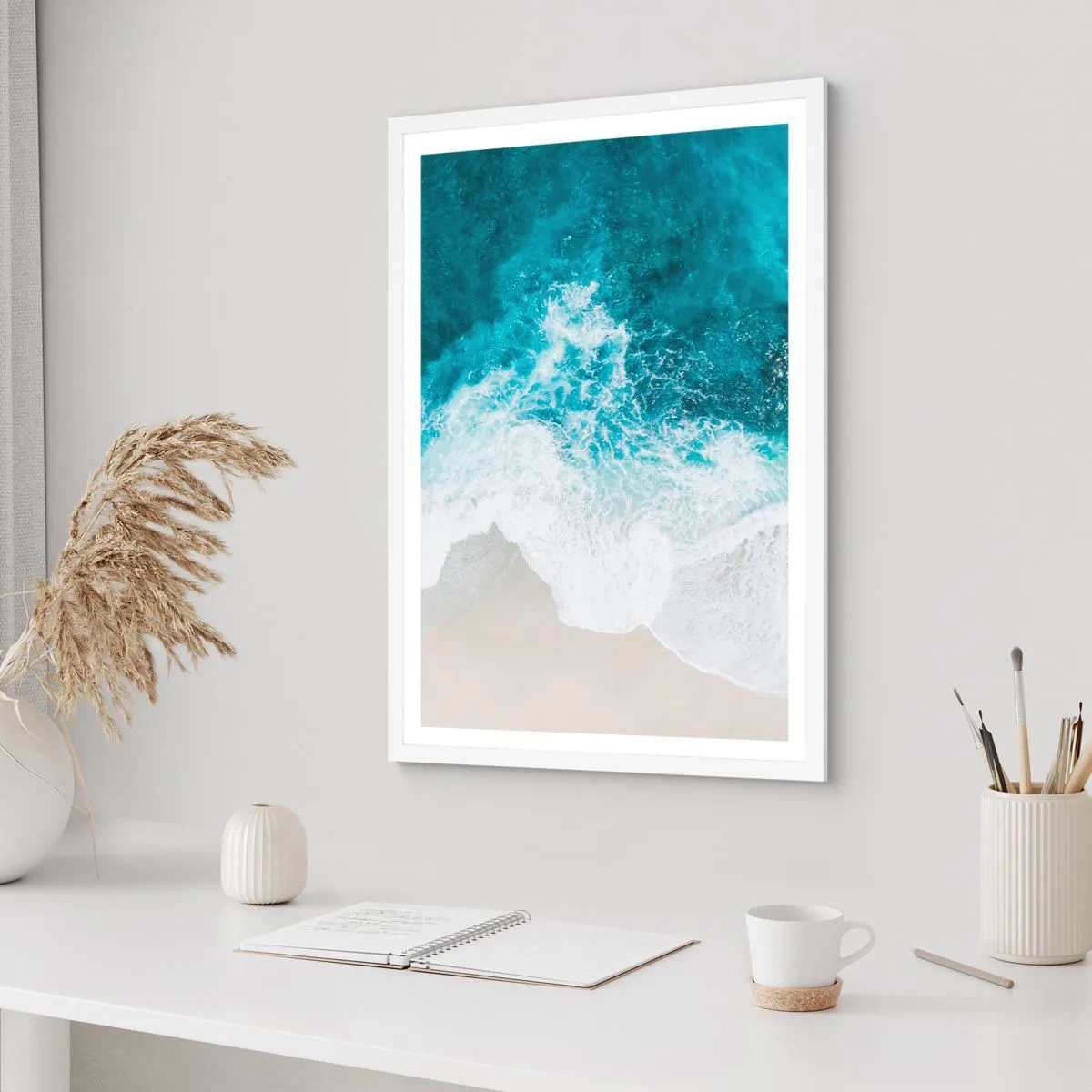 Poster in white frmae - Natural Caress - 30x40 cm