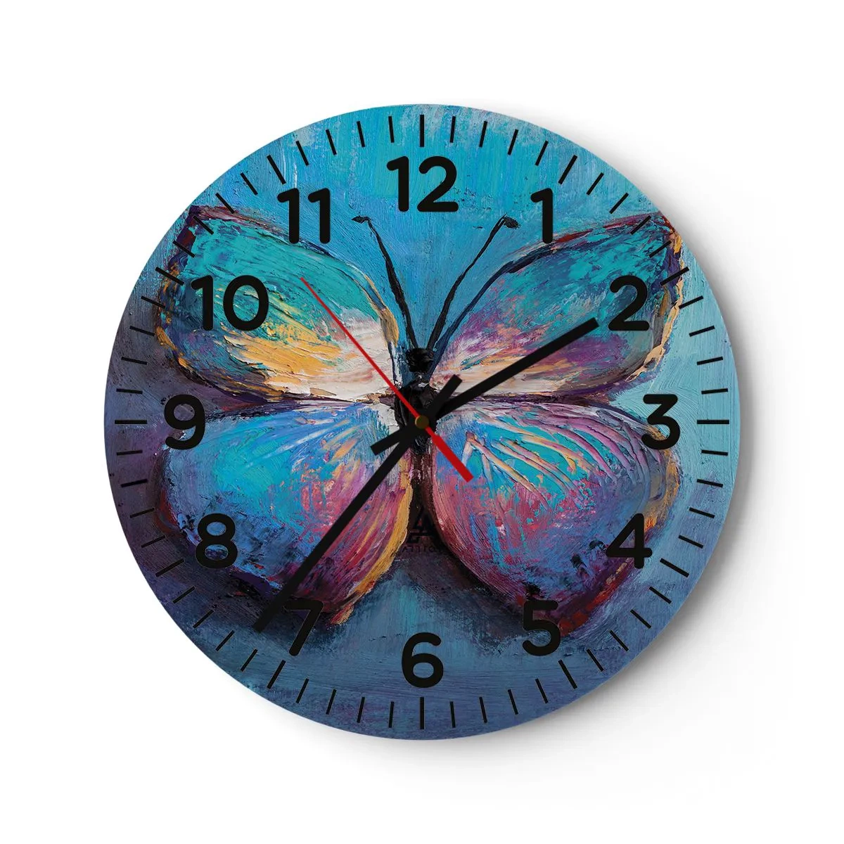 Wall clock - Clock on glass - In Full Splendour - 30x30 cm