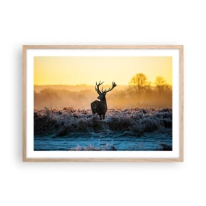 Poster in light oak frame - Crowned in Its Kingdom - 70x50 cm