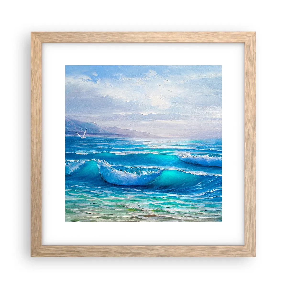 Poster in light oak frame - It Brings Bliss - 30x30 cm