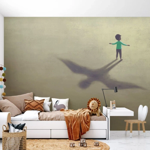 Photo Wallpaper Premium Sand - Hero of the Future - Abstraction, Fantasy, Piece - 400x280 cm