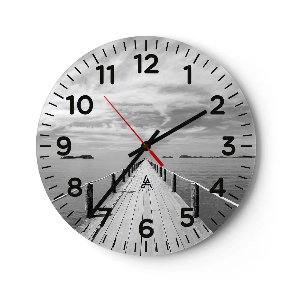 Wall clock - Clock on glass - Maybe a Trip… - 30x30 cm