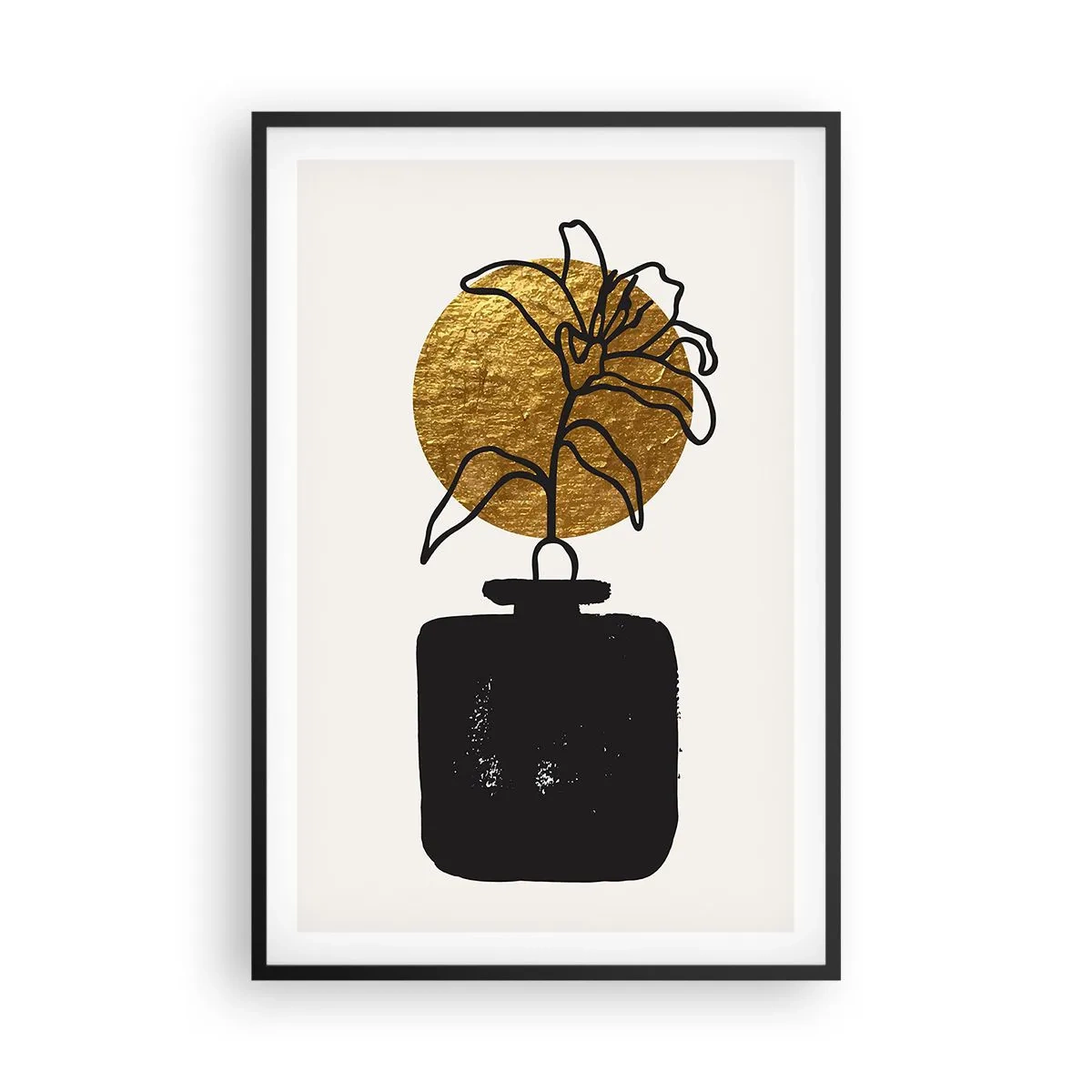 Poster in black frame - Beauty Precious as Gold - 61x91 cm