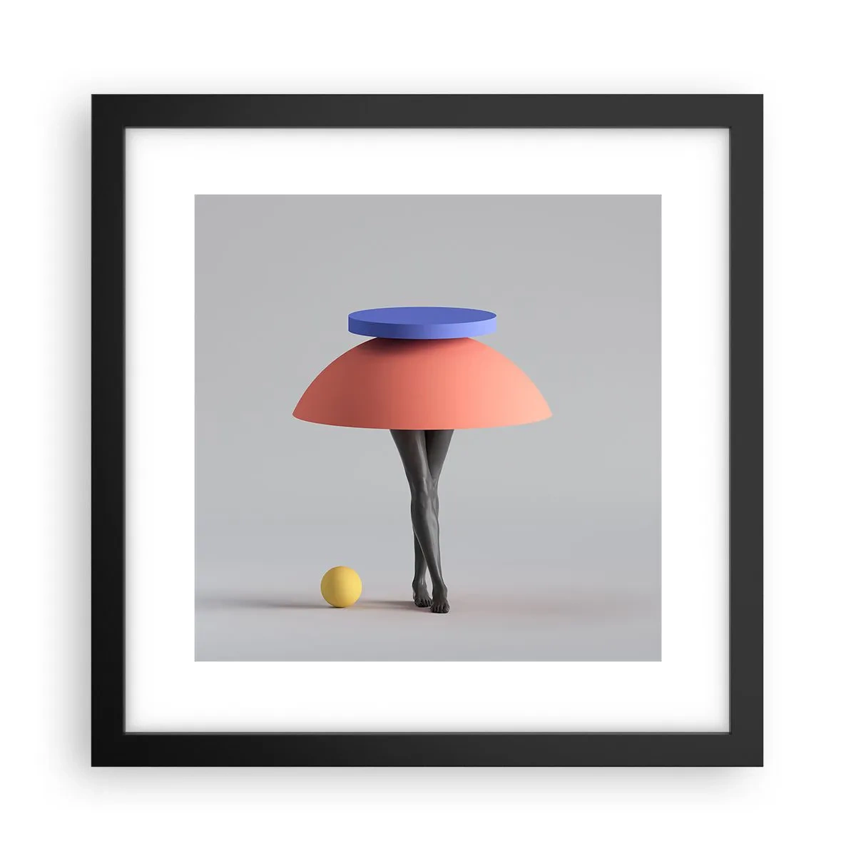Poster in black frame - Surrealistic Composition - 30x30 cm