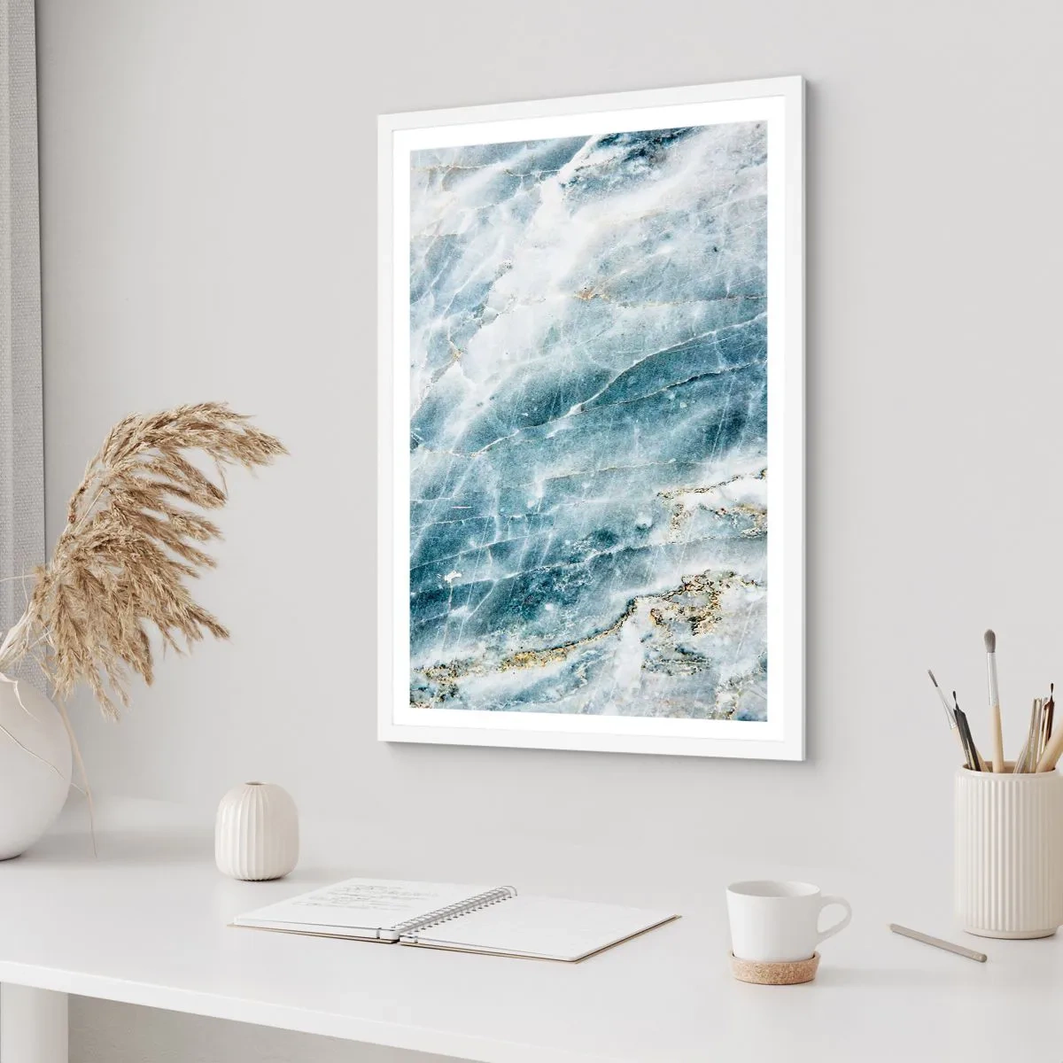 Poster in white frmae - Icy World - 30x40 cm