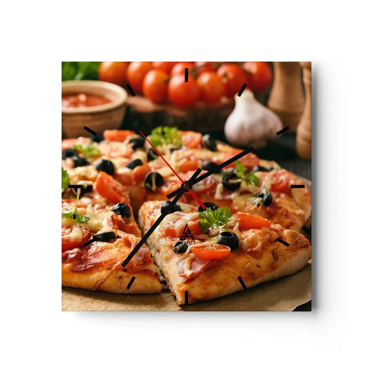 Wall clock - Clock on glass - You Baked It Again - 40x40 cm