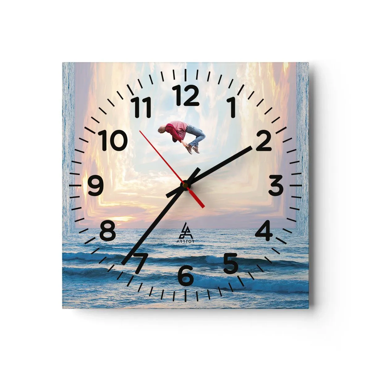 Wall clock - Clock on glass - To Another Dimension - 30x30 cm