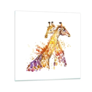 Glass picture - Is This Friendship or Love? - 50x50 cm